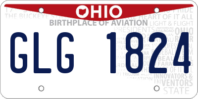 OH license plate GLG1824