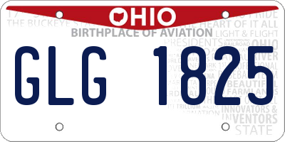 OH license plate GLG1825