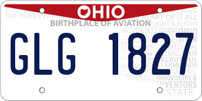 OH license plate GLG1827