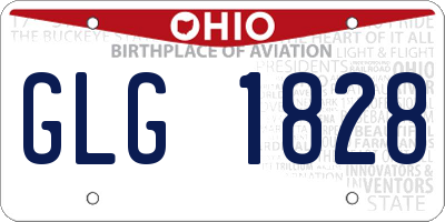 OH license plate GLG1828