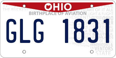 OH license plate GLG1831