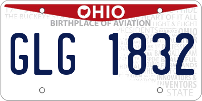 OH license plate GLG1832