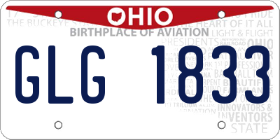 OH license plate GLG1833