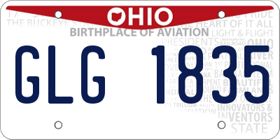 OH license plate GLG1835