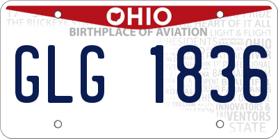 OH license plate GLG1836