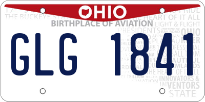 OH license plate GLG1841