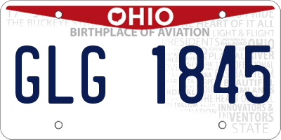 OH license plate GLG1845