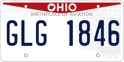 OH license plate GLG1846