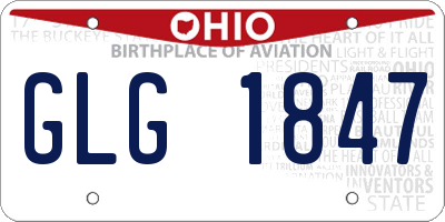 OH license plate GLG1847