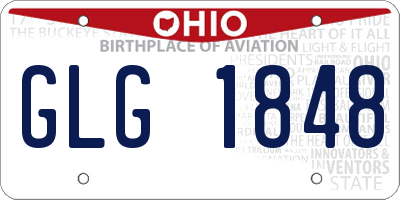 OH license plate GLG1848