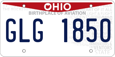OH license plate GLG1850