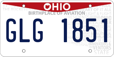 OH license plate GLG1851