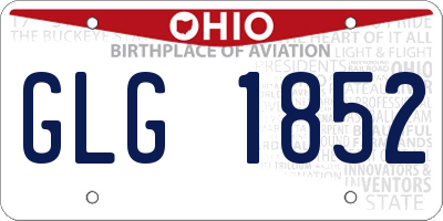 OH license plate GLG1852