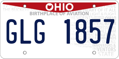 OH license plate GLG1857
