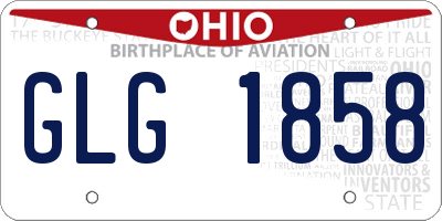 OH license plate GLG1858