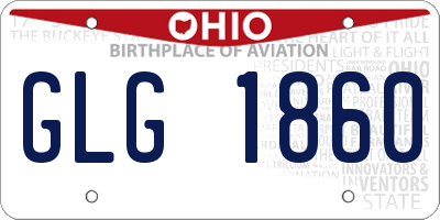 OH license plate GLG1860