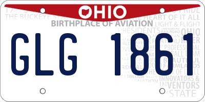 OH license plate GLG1861