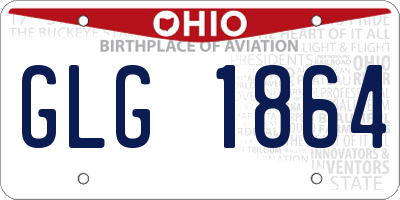 OH license plate GLG1864