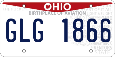 OH license plate GLG1866