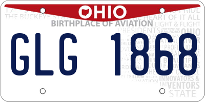 OH license plate GLG1868