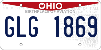 OH license plate GLG1869