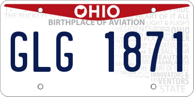 OH license plate GLG1871