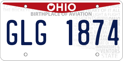 OH license plate GLG1874