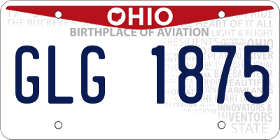 OH license plate GLG1875