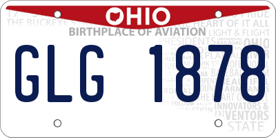 OH license plate GLG1878