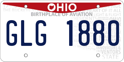OH license plate GLG1880