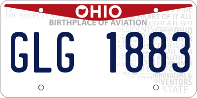 OH license plate GLG1883