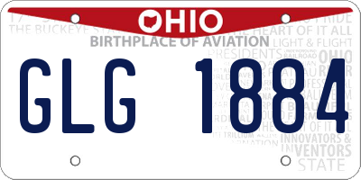 OH license plate GLG1884