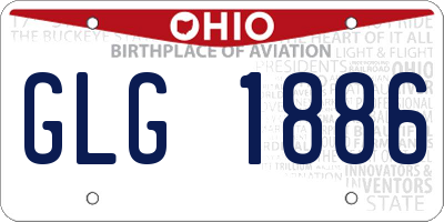 OH license plate GLG1886