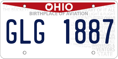 OH license plate GLG1887