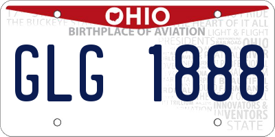 OH license plate GLG1888