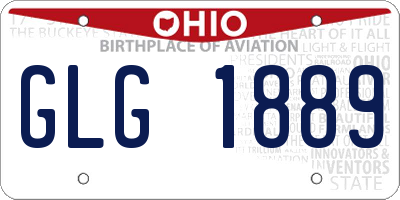 OH license plate GLG1889