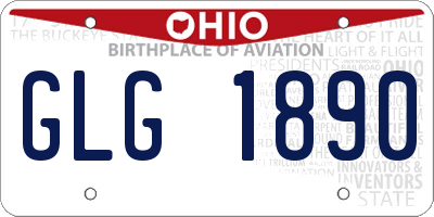 OH license plate GLG1890