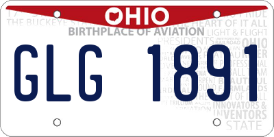OH license plate GLG1891