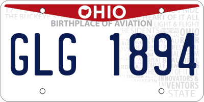 OH license plate GLG1894