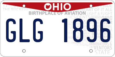 OH license plate GLG1896