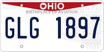 OH license plate GLG1897