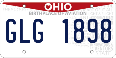 OH license plate GLG1898