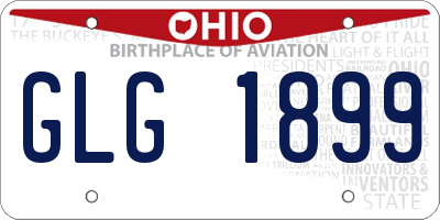 OH license plate GLG1899