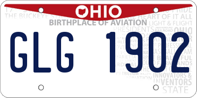 OH license plate GLG1902