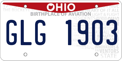OH license plate GLG1903