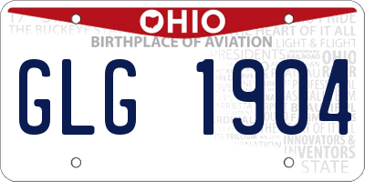 OH license plate GLG1904