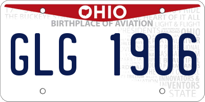 OH license plate GLG1906
