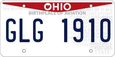 OH license plate GLG1910