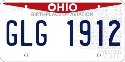 OH license plate GLG1912