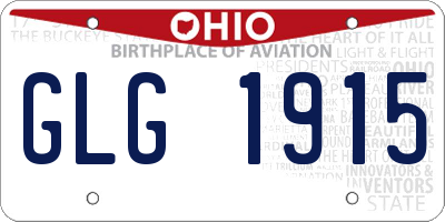 OH license plate GLG1915